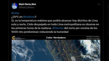 Matt Nieto, experto del Senamhi,