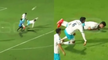 La patada de Marcos Rojo