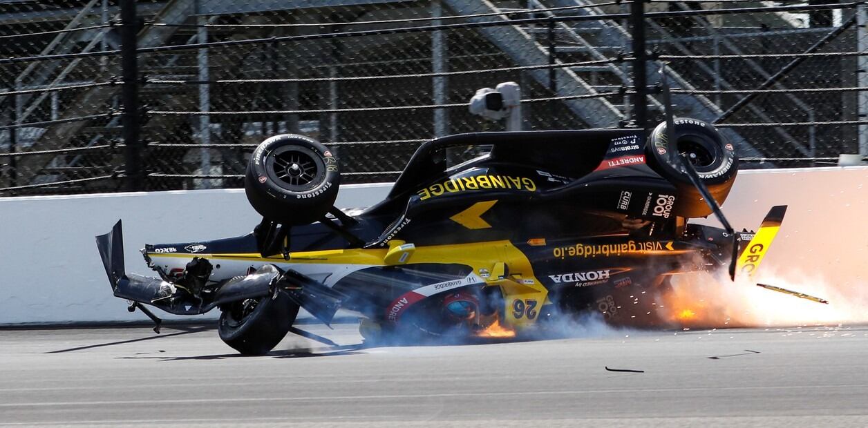 Herta derrapó con su coche en una gran distancia (Foto: AP)
