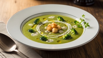 Receta de crema de brócoli al queso azul, rápida y fácil