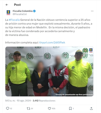 La mujer quemaba con un