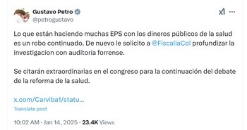 El presidente solicitó a la