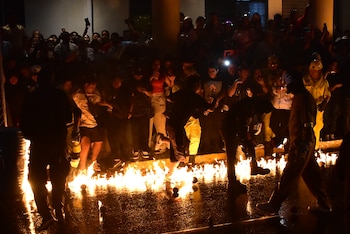 Celebración de las bolas de fuego en Nejapa, San Salvador, El Salvador