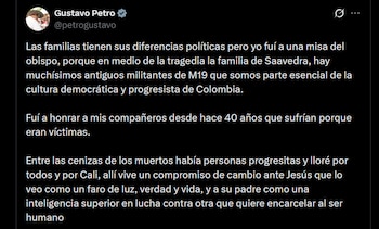 Gustavo Petro - crédito @petrogustavo/X