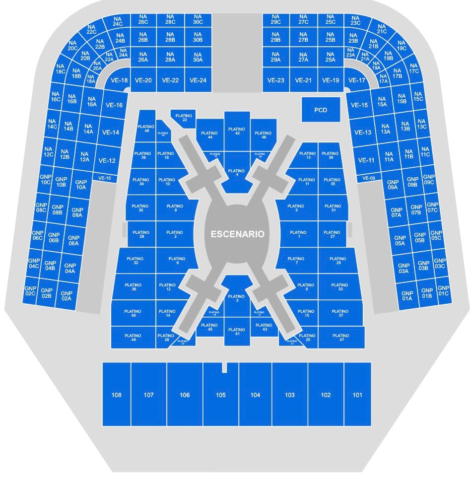 Mapa oficial de los conciertos de BTS en México. (Captura de pantalla)