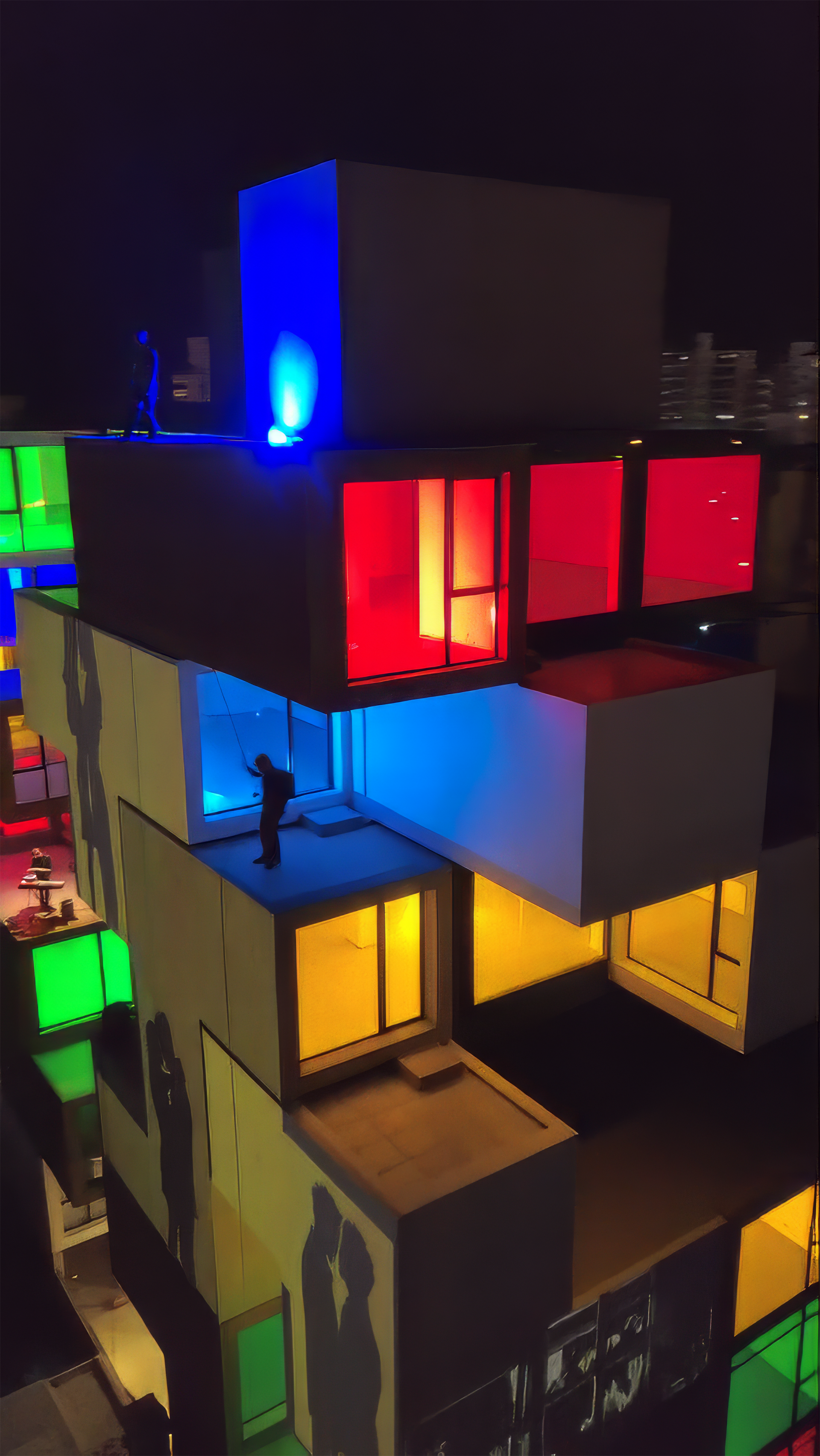 El edificio Tetris tiene ocho pisos exclusivamente de oficinas. Está ubicado en el centro de Puerto Madryn, a poco más de un centenar de metros del mar