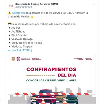 Estas vialidades de la CDMX