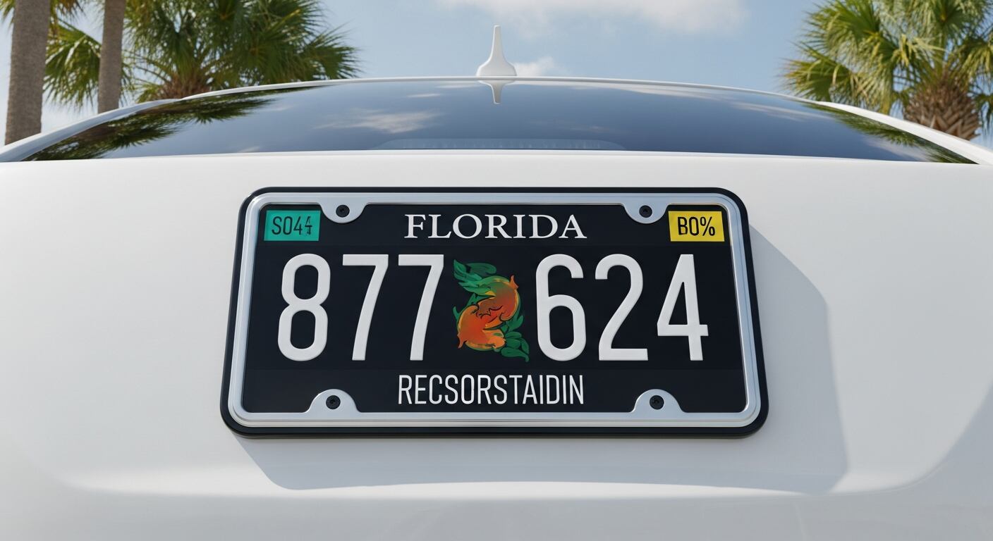 El nuevo sistema digital en Florida permitirá validar el registro y los pagos de vehículos a través de la placa y no con calcomanías (Imagen Ilustrativa Infobae)