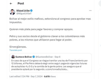 Miguel Uribe Turbay dijo que