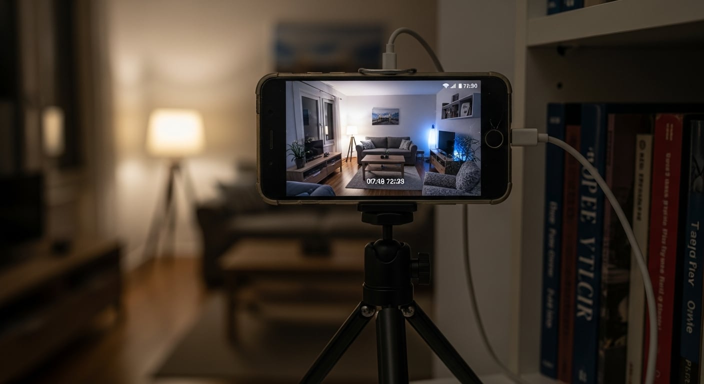 Instalado con una aplicación como AlfredCamera, el teléfono antiguo puede vigilar cualquier rincón de la casa las 24 horas. (Imagen Ilustrativa Infobae)