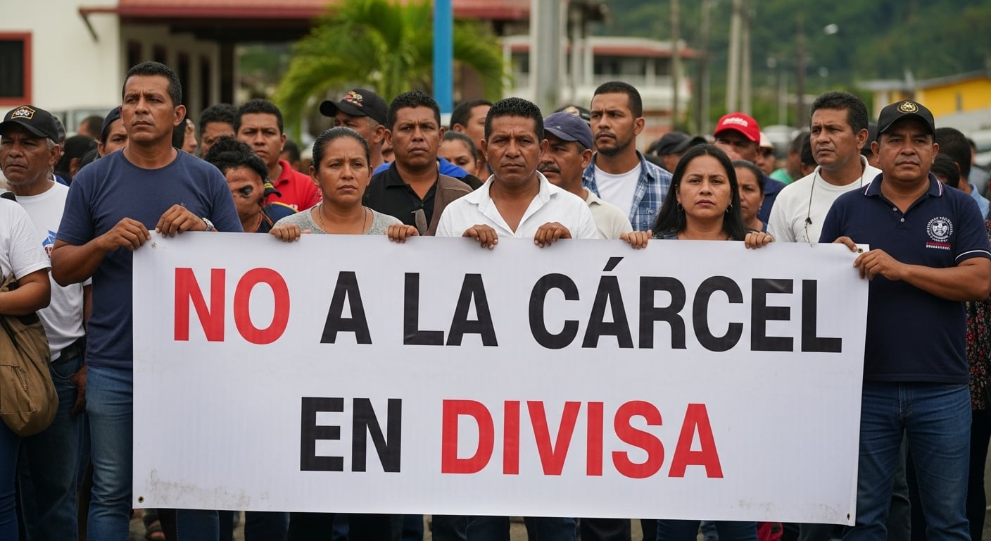 Residentes de Santa María y autoridades locales se manifestaron contra la construcción de una cárcel con capacidad para 3,000 privados de libertad en la provincia de Herrera. (Imagen Ilustrativa Infobae)