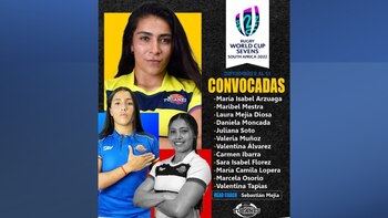 Convocatoria - selección Colombia de Rugby en la Copa Mundial de Sevens Sudáfrica 2022 / (Twitter: @fecorugby)