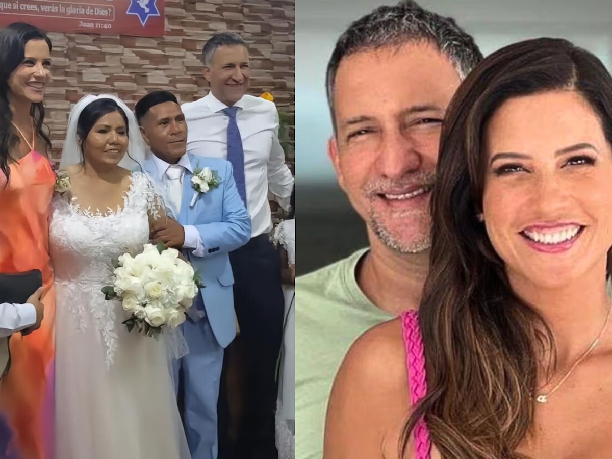 María Pía Copello y su esposo Samuel Dyer asistieron como padrinos a la boda de la nana de sus hijos - Infobae