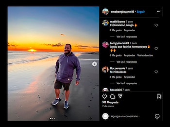 Su último posteo, de vacaciones