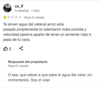 El intercambio de comentarios entre