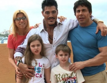 Marisa López con Ricardo, Gustavo