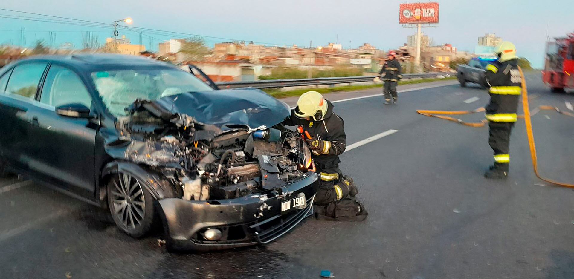 El choque provocó caos de tránsito en la zona.