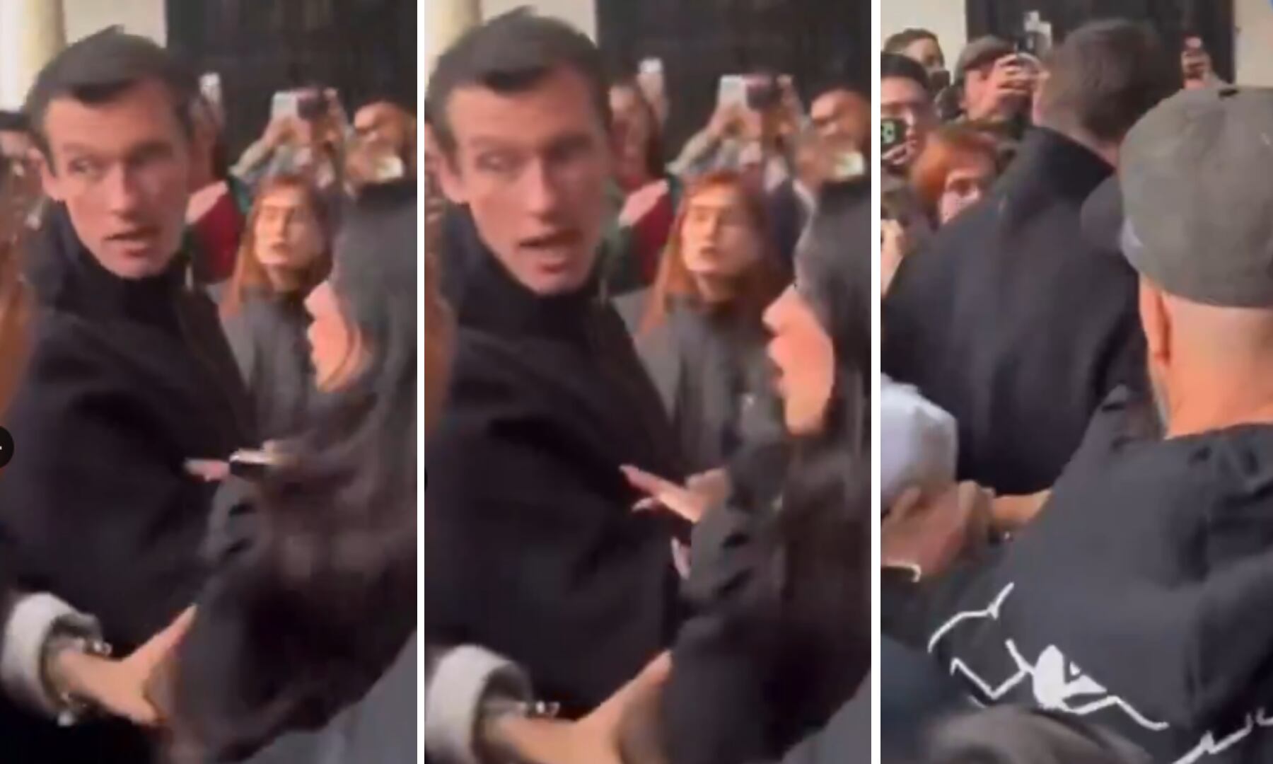 La artista pidió a la fanática que no la tocara - crédito Redes sociales/X