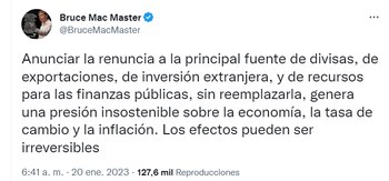 Bruce Mac Master, presidente de