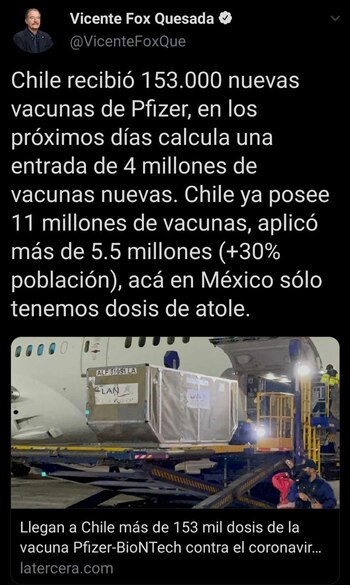 Fox comparó a México con