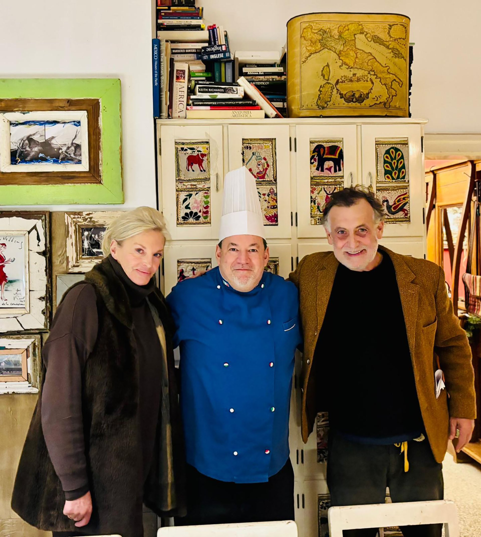 El chef argentino junto a la condesa Chantal y su marido