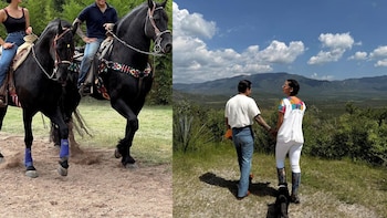 La feliz pareja relizó recorridos