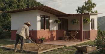 La campaña Adopta un Hogar, impulsada por Nicky Jam y Grupo Argos, presentó dos modelos de viviendas para familias rurales afectadas por el terremoto en Colombia - crédito @grupoargos/IG