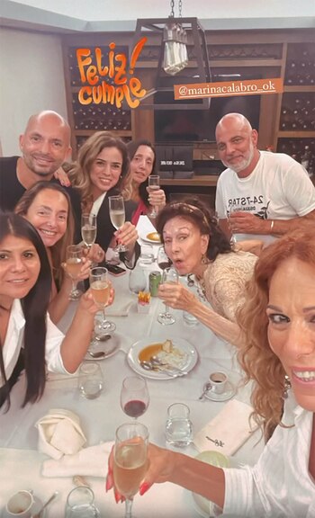 Marina Calabró festejó con sus