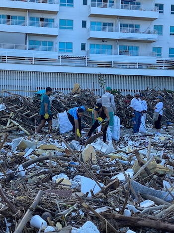 En las playas de Santa