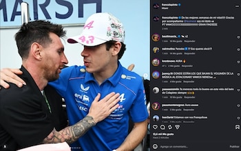 El posteo de Franco Colapinto en su Instagram