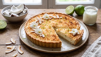 Receta de tarta de coco y yogur, rápida y fácil