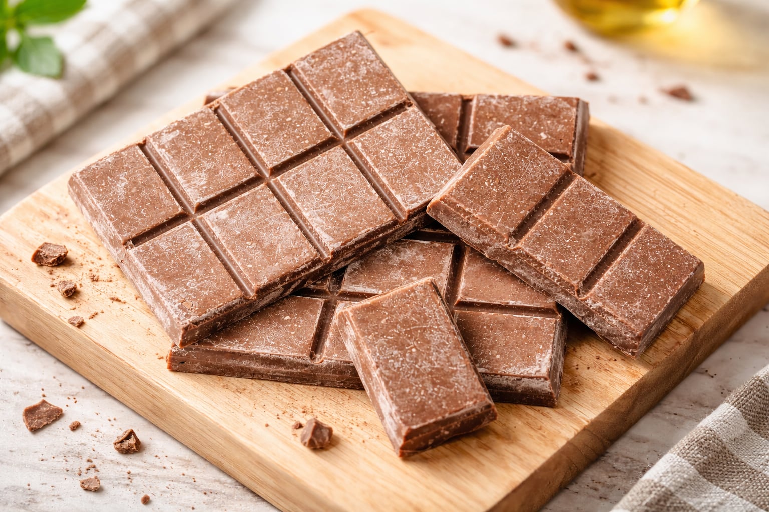 El chocolate puede mostrar manchas blancas conocidas como “bloom”, que preocupan a numerosos consumidores (Imagen Ilustrativa Infobae)