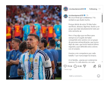 Sentido mensaje Otamendi
