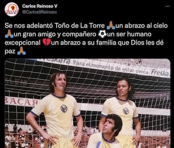 Murió Antonio de la Torre Villalpando, histórico futbolista del América (Foto: Twitter/@Carlos8Reinoso)