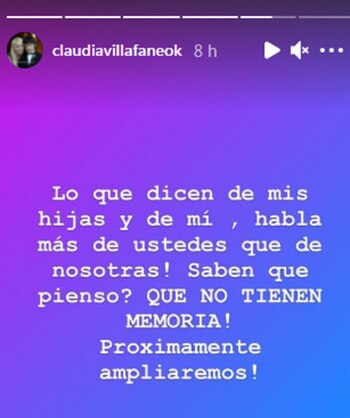 Claudia Villafañe también se expresó