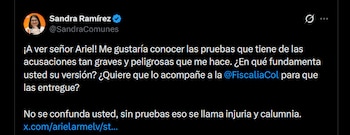 La senadora anunció en octubre