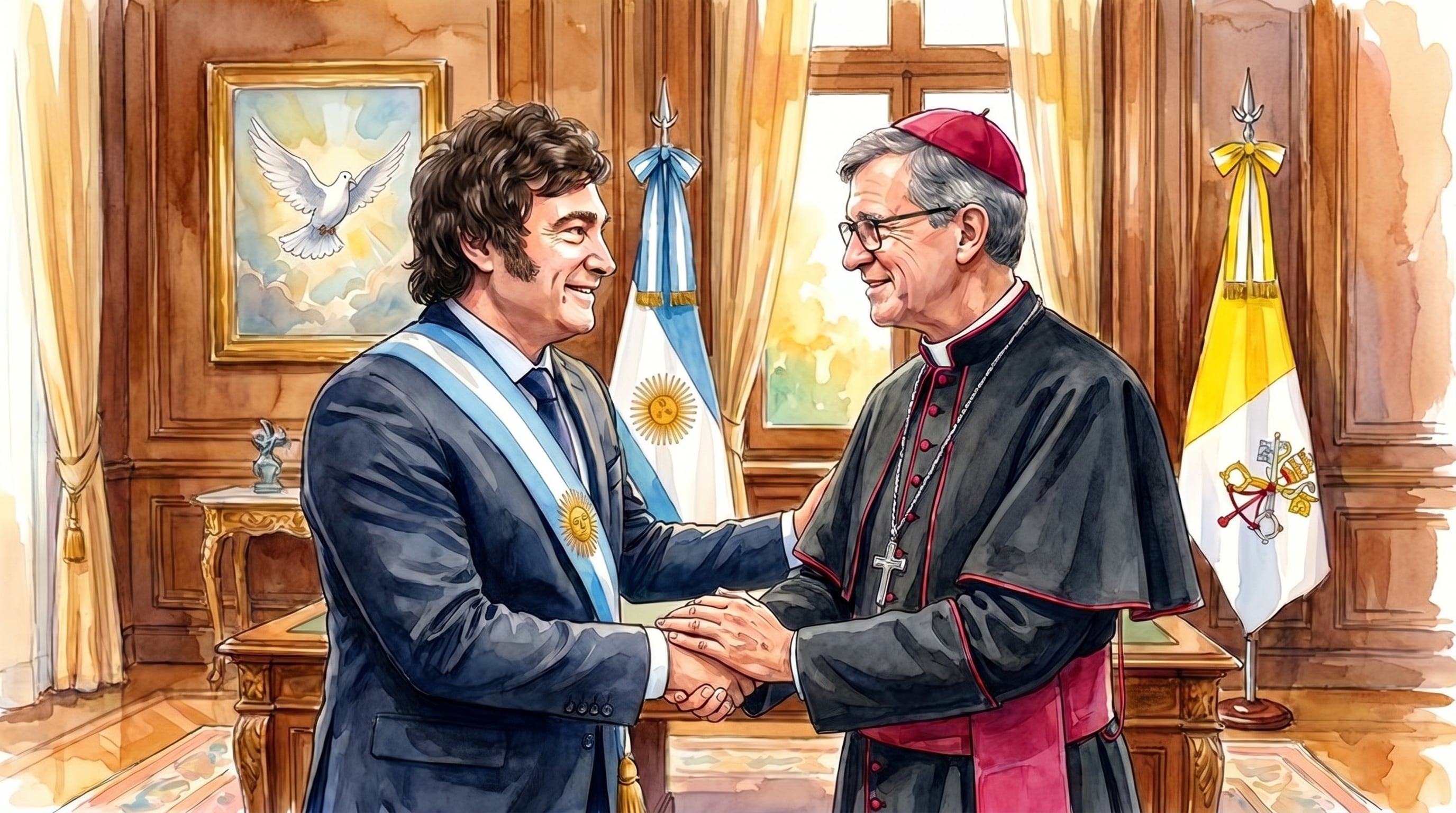 Javier Milei y Jorge García Cuerva (Imagen Ilustrativa Infobae)
