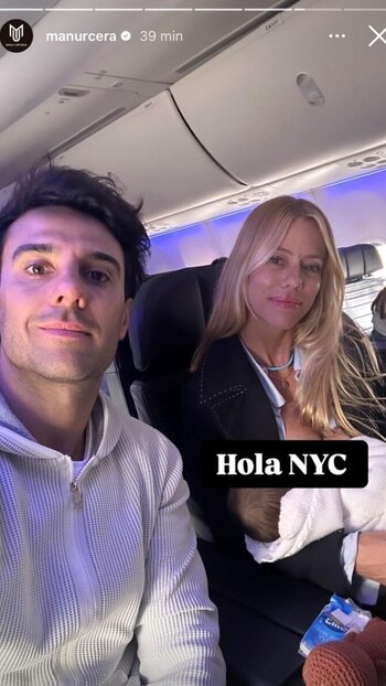 Durante sus vacaciones familiares en México, Urcera convivió con las hijas de Nicole Neumann, quien destacó el buen comportamiento de Cruz en su primer viaje largo