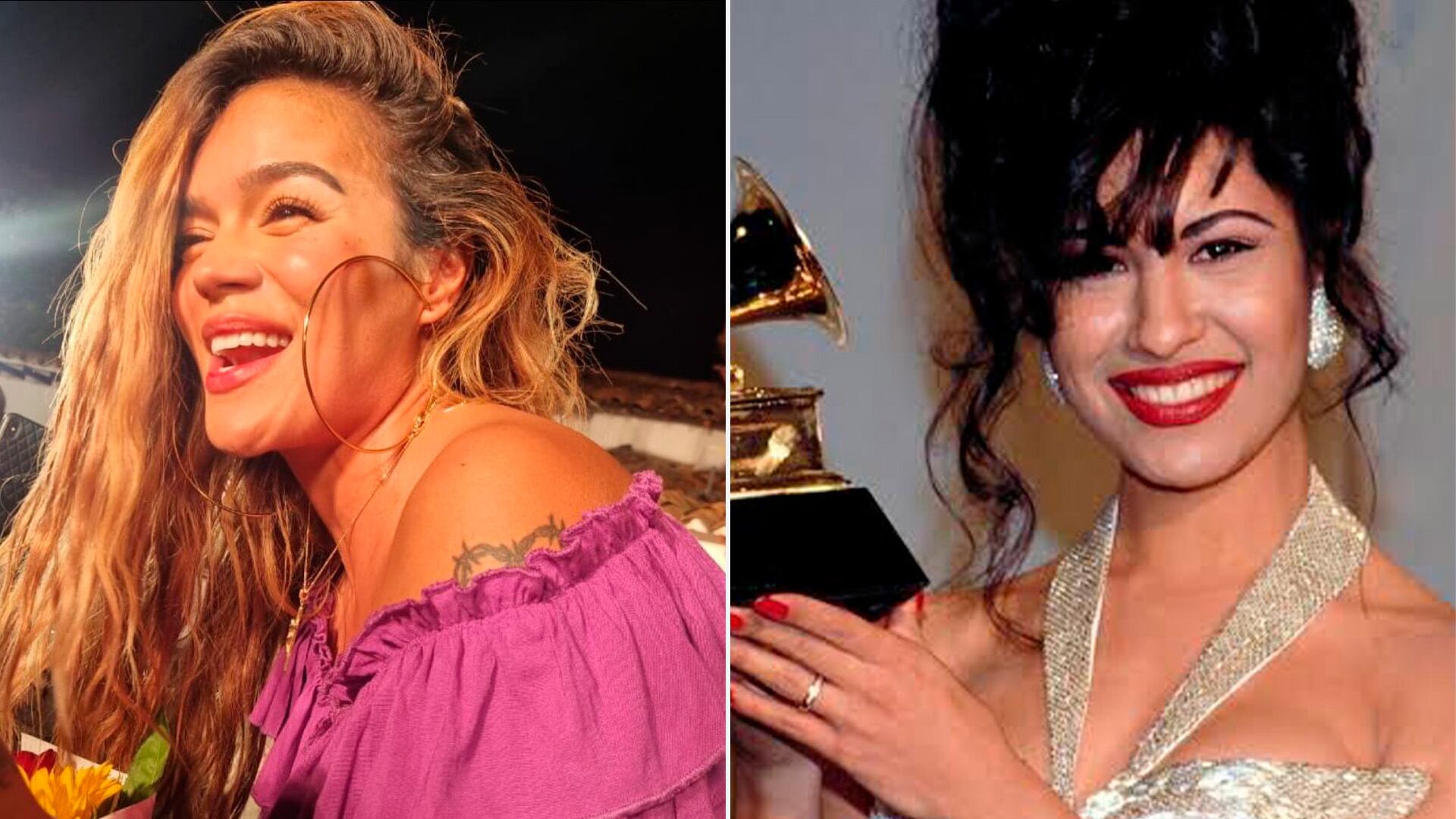 Karol G y Selena representan figuras clave de la música latinoamericana, vinculadas por los éxitos obtenidos a lo largo de sus trayectorias. (Fotocomposición: Infobae)