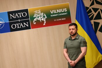 El presidente Volodimir Zelensky en