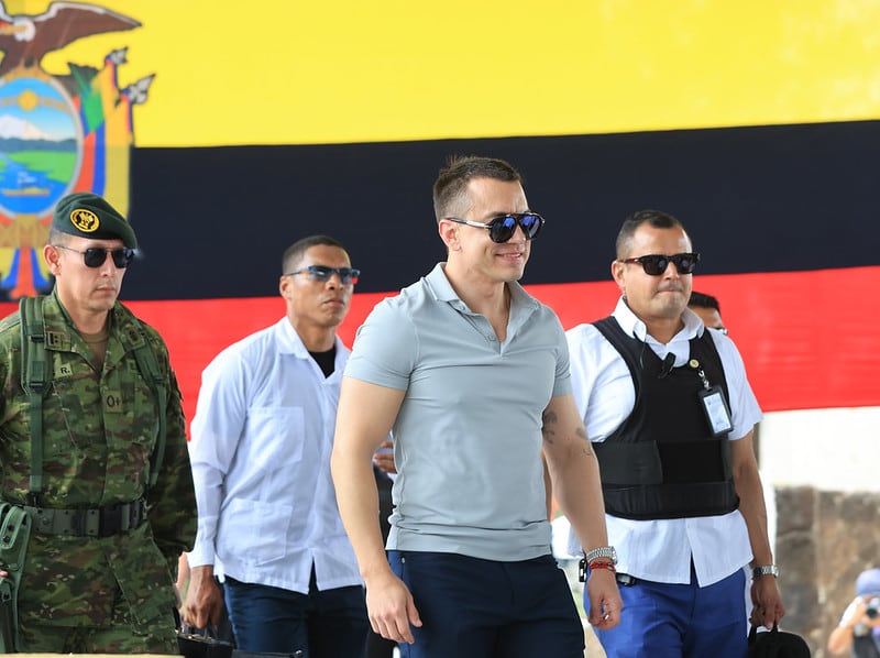 El presidente Daniel Noboa confirmó reuniones entre el Ministro de Transporte y los gremios (Carlos Silva/Presidencia de la República).