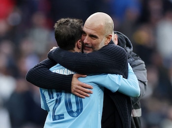 Guardiola y Bernardo Silva se