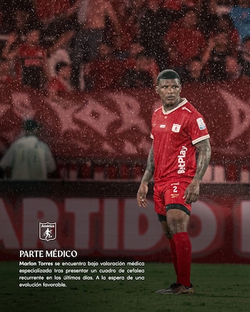 En la previa del partido se confirmó la ausencia del defensor para el partido de vuelta ante Santa Fe-crédito Jefatura de Prensa América de Cali