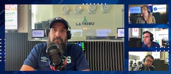 Eric Acuña, entrenador de la selección femenina de El Salvador, durante la entrevista en el programa La Tribu.