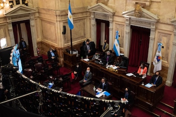 El recinto del Senado, durante