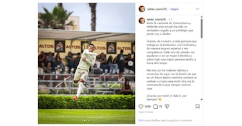 Sebastián Osorio se despidió de Universitario, club que lo terminó de formar como futbolista.