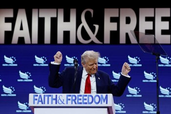 El candidato republicano Donald Trump