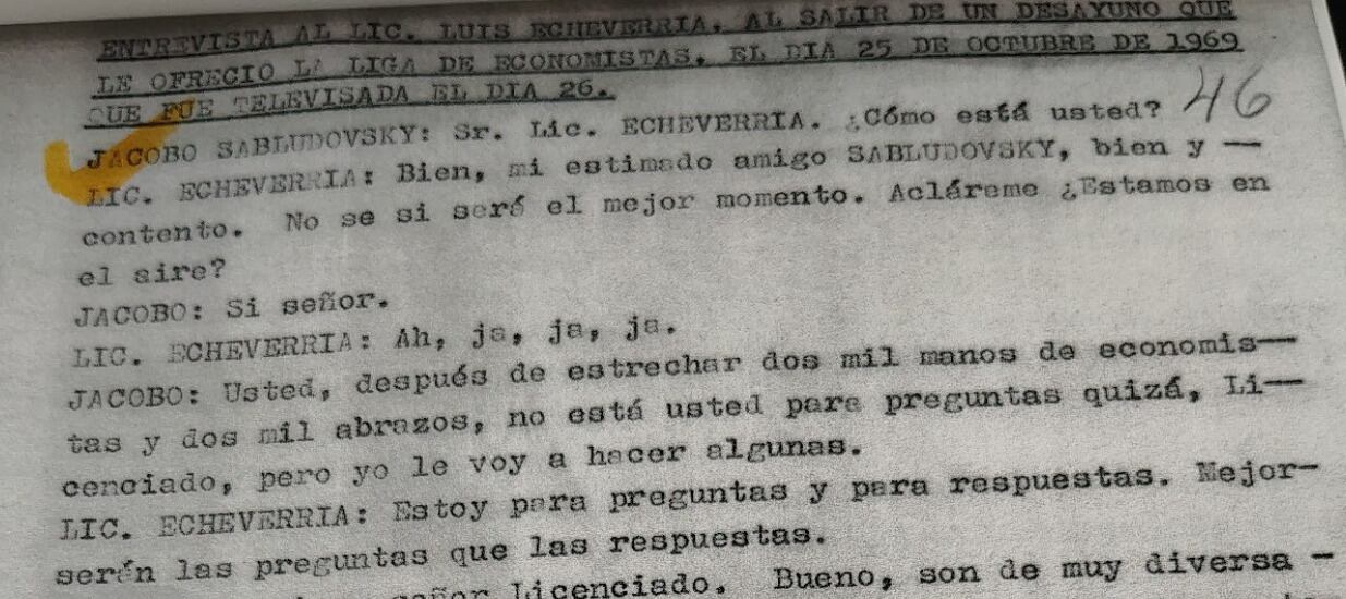 La entrevista surgió en plena campaña interna en la que Luis Echeverría se mostraba como el favorito para ser el candidato del PRI en las elecciones presidenciales de 1970. (Omar López/ Infobae México)