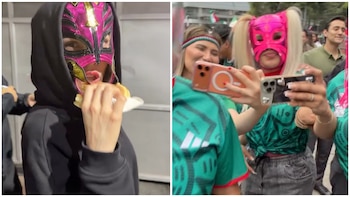 México vs. Chequia: Kenia Os pasa desapercibida durante festejos en el Ángel, pero a Wendy sí la descubrieron