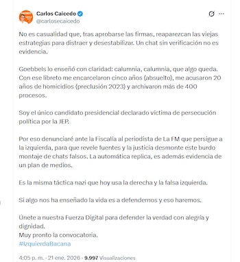 Carlos Caicedo, exgobernador de Magdalena,